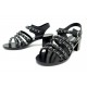 NEUF CHAUSSURES CHANEL SANDALES G35459 CHAINE ENTRELACEE 37.5 CUIR SHOES 1550€