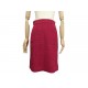 NEUF JUPE DROITE CHANEL P44008V32494 M 38 EN TWEED COTON ROUGE RED SKIRT 3200€
