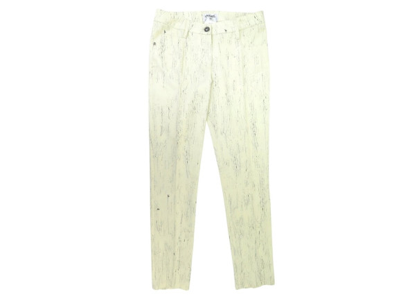  pantalon chanel effet marbre bouton logo cc