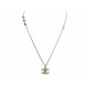 NEUF COLLIER CHANEL LOGO CC STRASS PERLES MULTICOLORES 59.5CM DORE NECKLACE 830€