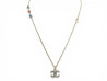  collier chanel logo cc strass perles multicolores
