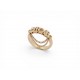 BAGUE DIOR DIOREVOLUTION LOGO STRASS CHAINE T 54 EN METAL DORE GOLDEN RING 320€