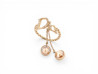  bague christian dior chaine logo strass t54 metal