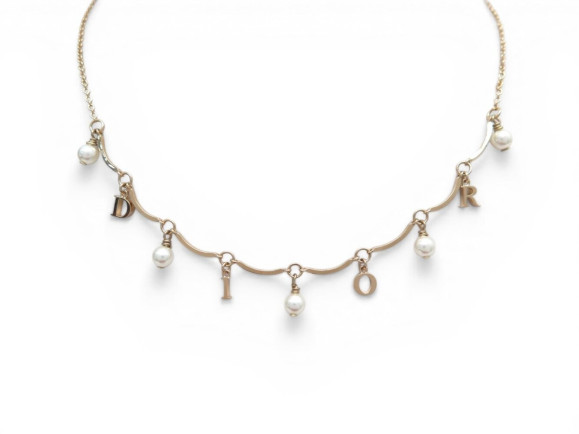 collier dior ras de cou breloques initiales