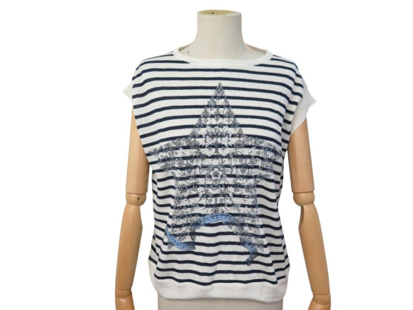 t shirt christian dior mariniere etoile around