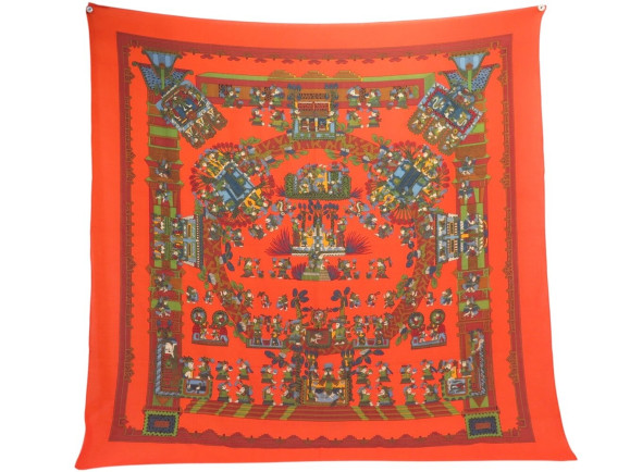 chale hermes astres et soleil annie faivre 140cm