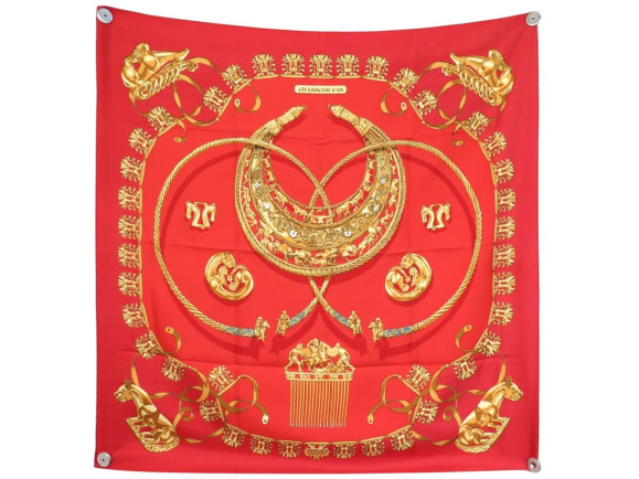 foulard hermes les cavaliers d'or 1ere edition carre