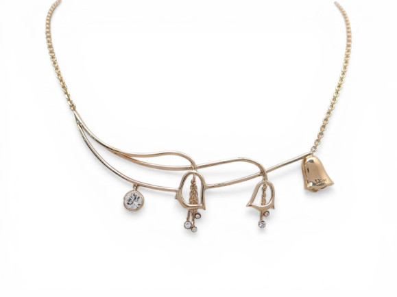  collier christian dior breloques cloches strass