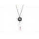 NEUF COLLIER DIOR SAUTOIR PENDENTIF ABEILLE PERLE 94.5 CM METAL NECKLACE 530€