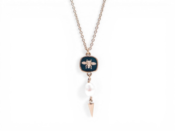 collier dior sautoir pendentif abeille perle 94.5