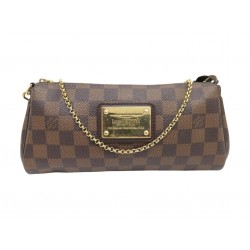 SAC A MAIN LOUIS VUITTON POCHETTE EVA N55213 EN TOILE DAMIER EBENE CLUTCH 1200€