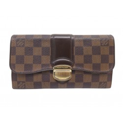 PORTEFEUILLE LOUIS VUITTON SISTINA TOILE DAMIER EBENE N61747 POUCH WALLET 560€