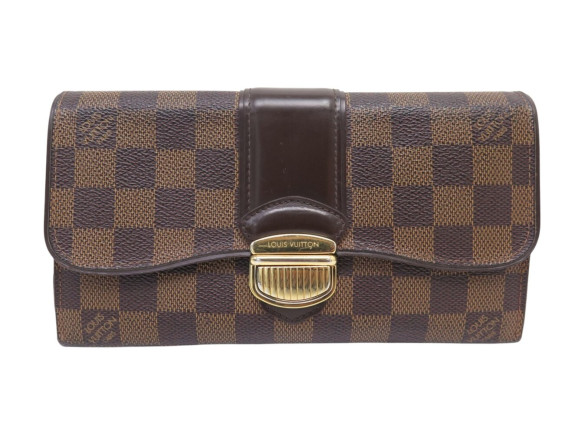 portefeuille louis vuitton sistina toile damier ebene