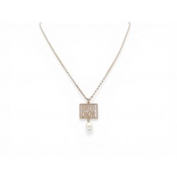 NEUF COLLIER CHRISTIAN DIOR PENDENTIF MISS 53-59 CM EN METAL DORE NECKLACE 550€