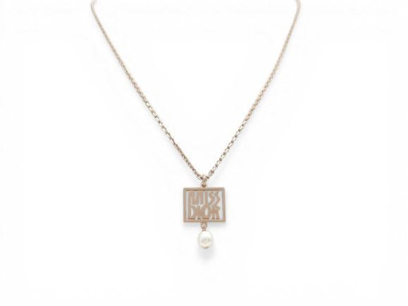collier christian dior pendentif miss 53 59 cm en