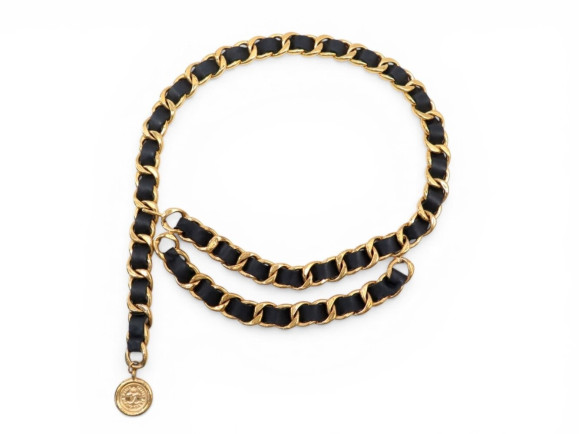  ceinture chanel chaine entrelacee medaillon