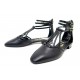NEUF CHAUSSURES CHANEL A SANGLES G35047 EGYPTE 37.5 SANDALES EN CUIR NOIR 1500€