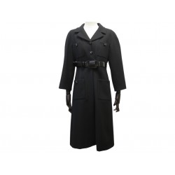 MANTEAU CHANEL P32031V19402 M38 LONG LAINE NOIRE CEINTURE BLACK BELT COAT 8500€
