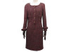 robe chanel tweed de laine rouge boutons style gripoix