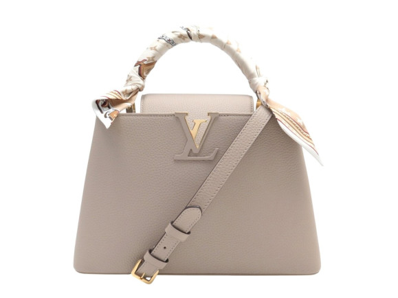  sac a main louis vuitton capucines mm gris galet