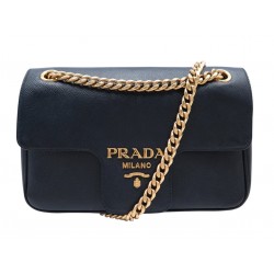 NEUF SAC A MAIN PRADA PATTINA 1BD193 EN CUIR SAFFIANO NOIR BANDOULIERE BAG 3300€