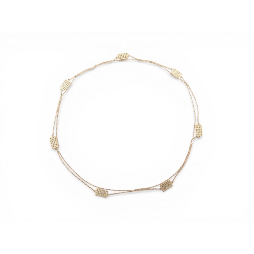 NEUF COLLIER SAUTOIR MAUBOUSSIN UNE GALERIE RUE DE SEINE OR JAUNE 18K 3.7GR 990€