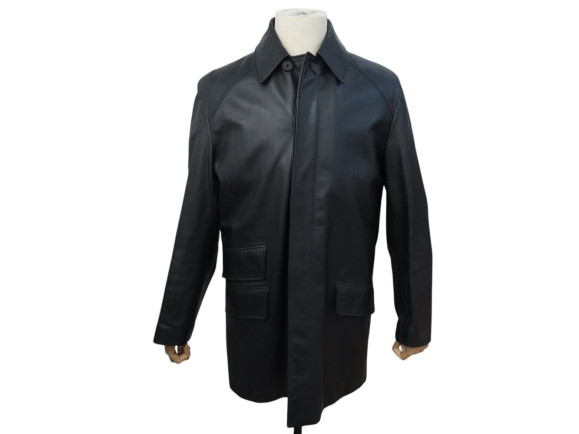 manteau hermes blouson 3 4 en cuir de veau 48 m