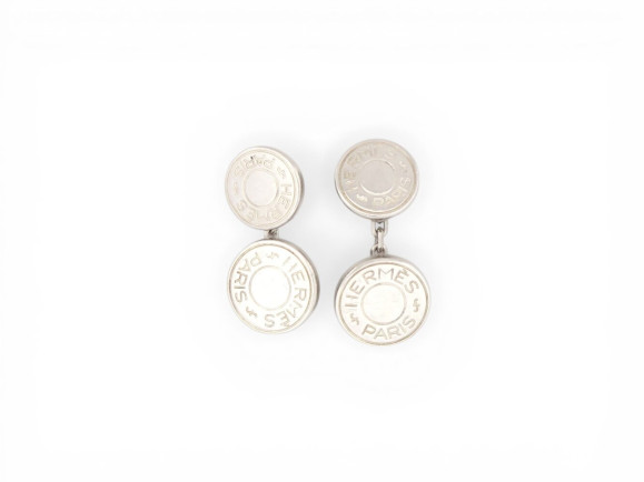  boutons de manchettes hermes clous de selle