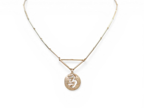  collier dior pendentif signe chinois 41.5cm metal