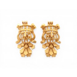 RARE VINTAGE NEUF BOUTONS DE MANCHETTES CHRISTIAN DIOR TETE DE ROI CUFFLINKS NEW