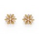 NEUF BOUCLES D'OREILLES POIRAY FLOWER PM DIAMANTS 0.27CT OR 18K EARRINGS 3800€