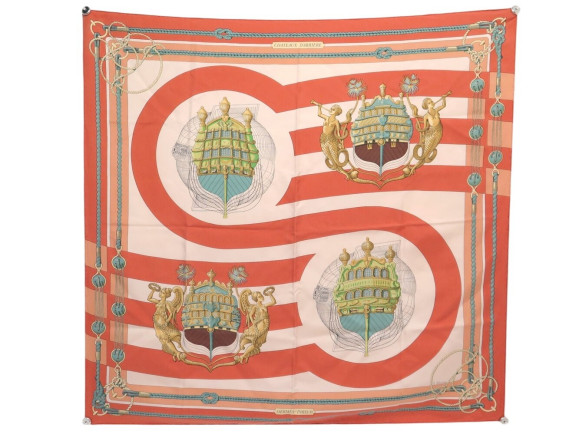  foulard hermes chateau d'arriere 1ere ed. 1974