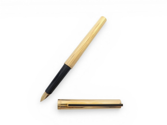  stylo plume st dupont classique godron argent