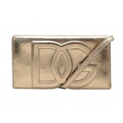 NEUF SAC A MAIN DOLCE & GABBANA POCHETTE BANDOULIERE LOGO D&G CUIR CLUTCH 995€