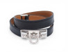 bracelet hermes rivale double tour 18cm cuir