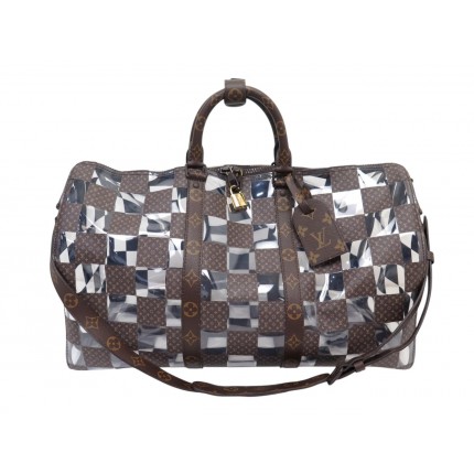 NEUF SAC DE VOYAGE LOUIS VUITTON KEEPALL 50 MONOGRAM CHESS M20864 BANDOULIERE