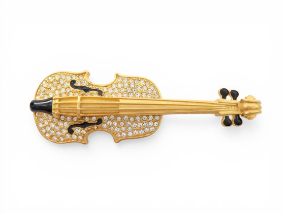 rare   broche karl lagerfeld violon