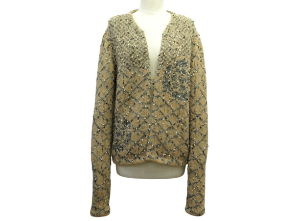 cardigan chanel gilet p18083v00973 42 l losanges coco