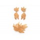 VINTAGE PARURE LANVIN BROCHE ET BOUCLES D'OREILLES FEUILLES METAL DORE EARRINGS