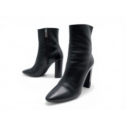 CHAUSSURES SAINT LAURENT BOTTINES LOU 527418 39 EN CUIR ANKLE BOOTS SHOES 1500€