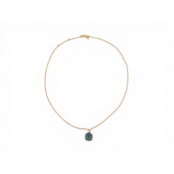 NEUF COLLIER POMELLATO NUDO CLASSIC PENDENTIF OR ROSE 18K TOPAZE NECKLACE 4300€