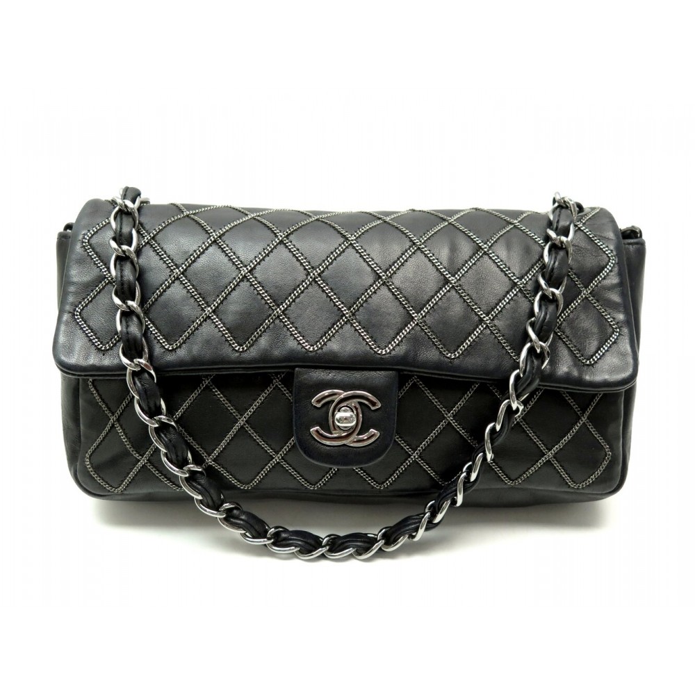 SAC A MAIN CHANEL CC PORTE EPAULE EAST WEST CUIR MATELASSE AVEC CHAINE BAG 6000€