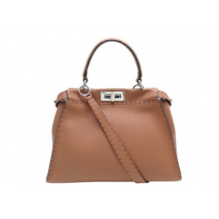 NEUF SAC A MAIN FENDI PEEKABOO SELLERIA MEDIUM 8BN290 CUIR BANDOULIERE BAG 5000€