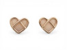  boucles d'oreilles l'attrape coeur or rose 18k