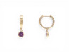  boucles d'oreilles poiray creoles lolita grenat