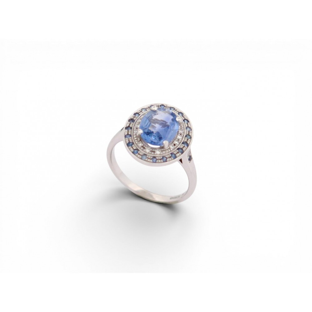 NEUF BAGUE MAUBOUSSIN SAINT HILAIRE DE LA MER SAPHIRS DIAMANTS 52 OR 18K 10385€