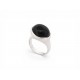 BAGUE TIFFANY & CO CABOCHON JADE NOIR ELSA PERETTI 55 ARGENT MASSIF RING 1450€