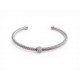 BRACELET DAVID YURMAN CLASSIC CABLE A ORNEMENTS 4MM DIAMANTS ARGENT MASSIF 550€