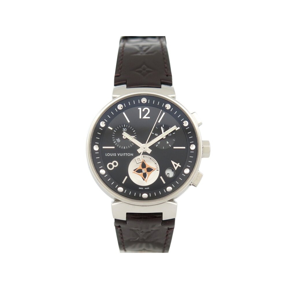MONTRE LOUIS VUITTON TAMBOUR MOON STAR Q8D11 QUARTZ 38 MM CHRONO EN ACIER 3700€