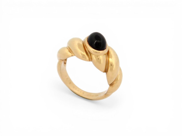  bague van cleef arpels jonc torsade cabochon